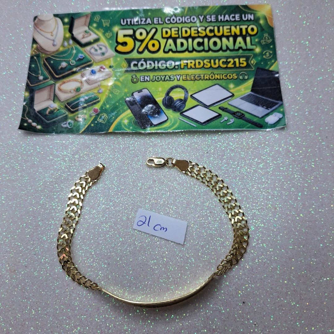 PULSERA ESCLAVA CHINO 14K 21 CM 9.9 GR (NUEVO)