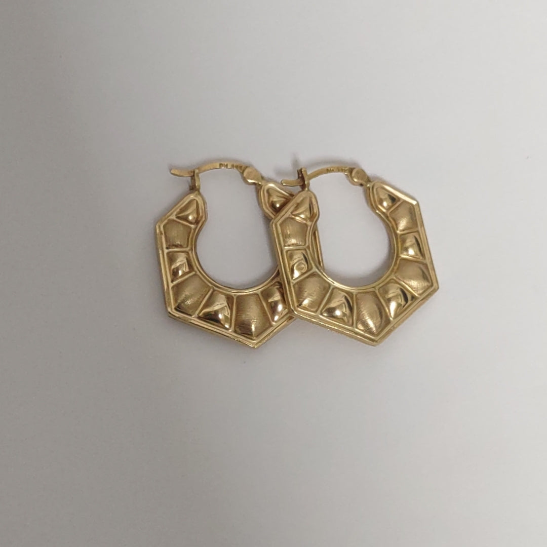 ARRACADAS PAR ORO 14 K 2.4 GRMS (SEMINUEVO)