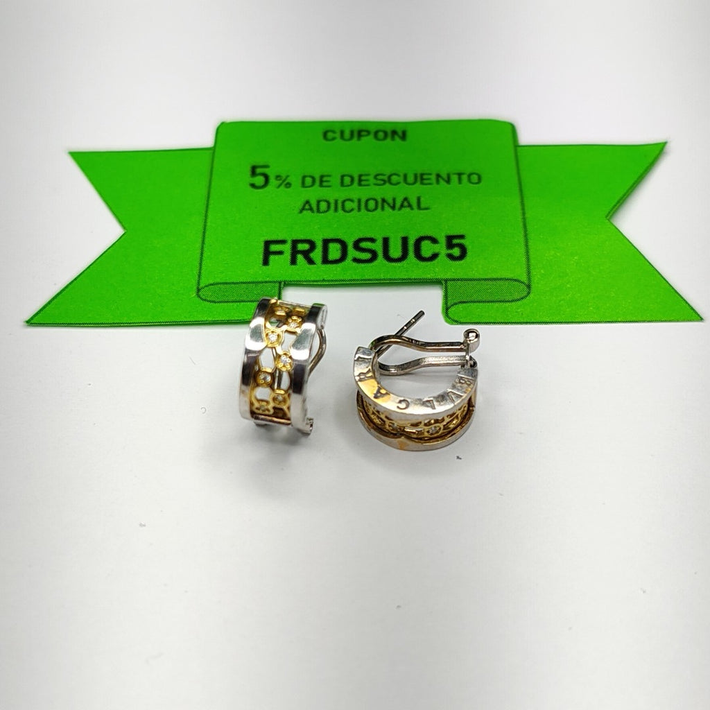 ARETES PAR ORO COMBINADO 14 K 5,60 GRMS (SEMINUEVO)
