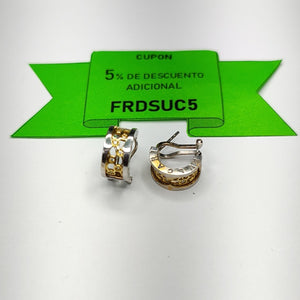 ARETES PAR ORO COMBINADO 14 K 5,60 GRMS (SEMINUEVO)