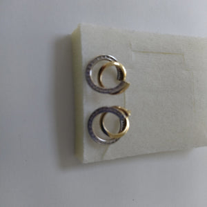 ARRACADAS PAR ORO, ORO COMBINADO 14 K 2.9 GRMS (SEMINUEVO)