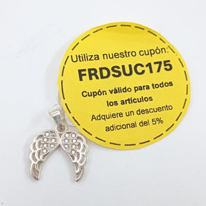 DIJE ALAS C/CIRCONIAS PLATA .925 2.2 GR (NUEVO)