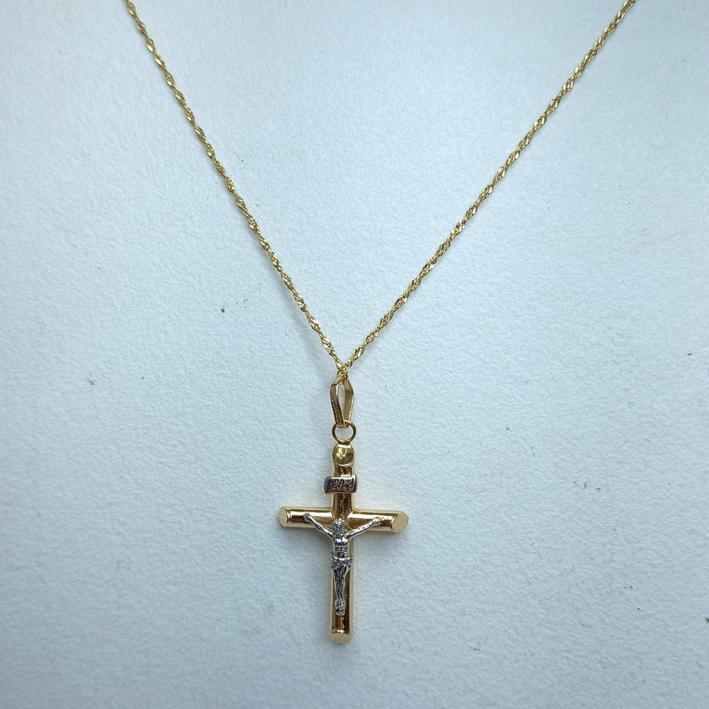 CADENA, CRUCIFIJO ORO 14 K 1.9 GRMS (SEMINUEVO)