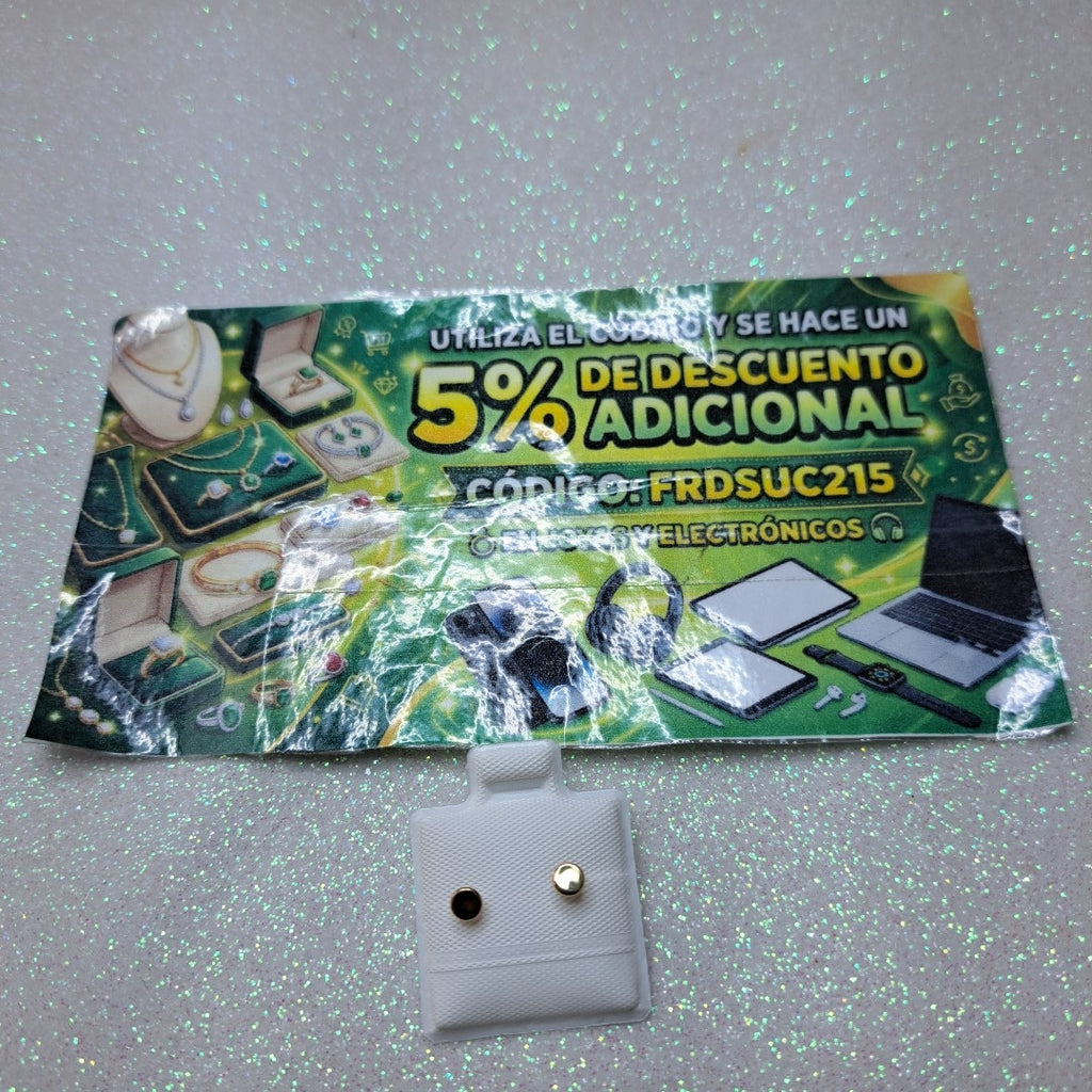 BROQUELES BROQUEL FIG TAPON REDONDO 14K 0.1408 GR (NUEVO)
