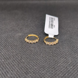 ARETES HUGGIES C CIRCONIAS 14K 2 GR (NUEVO)