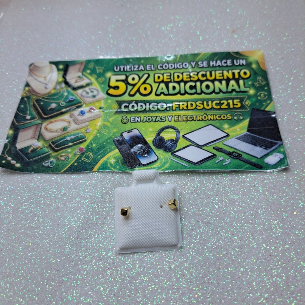 BROQUELES BROQUEL FIG CUBO 14K 0.203 GR (NUEVO)