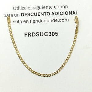 PULSERA TEJIDO BARBADA 14K 18 CM 3.3 GR (NUEVO)