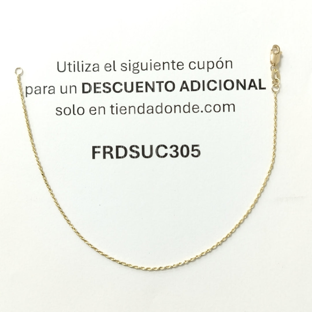 PULSERA TORZAL 14K 21 CM 1.5 GR (NUEVO)