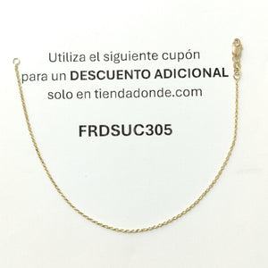 PULSERA TORZAL 14K 21 CM 1.5 GR (NUEVO)