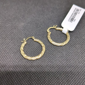 ARETES TEJIDO ARRACADA LABRADA 14K 2.7 GR (NUEVO)