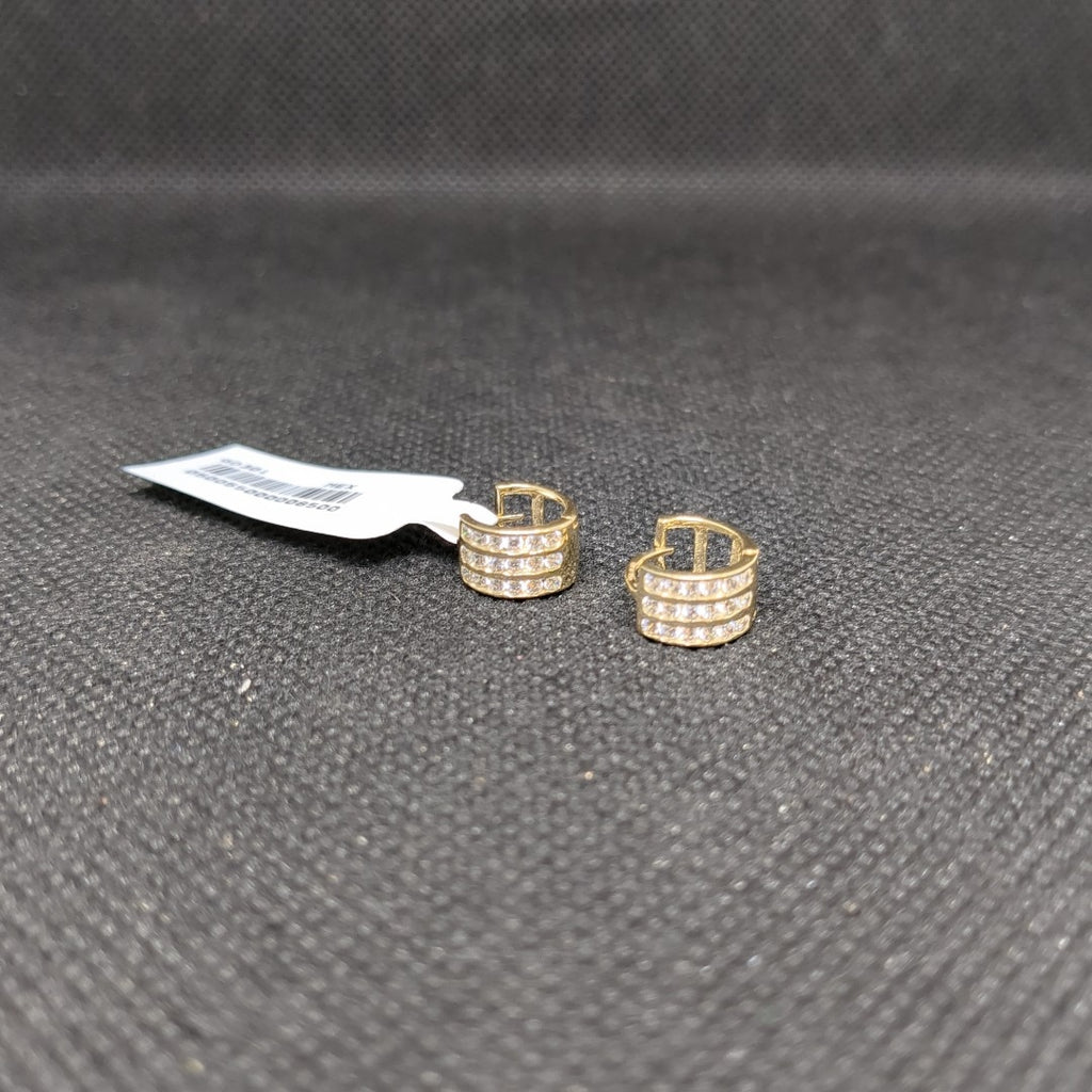 ARETES HUGGIES C CIRCONIA 14K 2.1 GR (NUEVO)