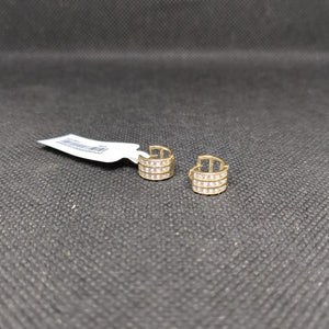 ARETES HUGGIES C CIRCONIA 14K 2.1 GR (NUEVO)