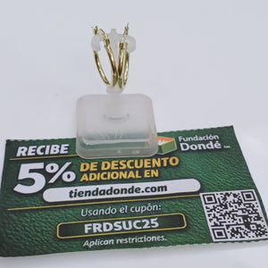 ARETES TEJIDO ARRACADAS LISAS 14K 1.2 GR (NUEVO)