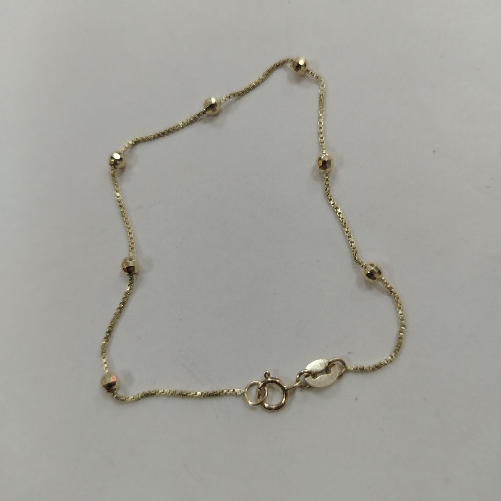 PULSERA ESPECIAL CON BOLITAS 14K 18 CM 1.4 GR (NUEVO)
