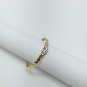 ANILLO ANILLITO C CIRCONIAS 14K 8.5 TALLA 1.2 GR (NUEVO)