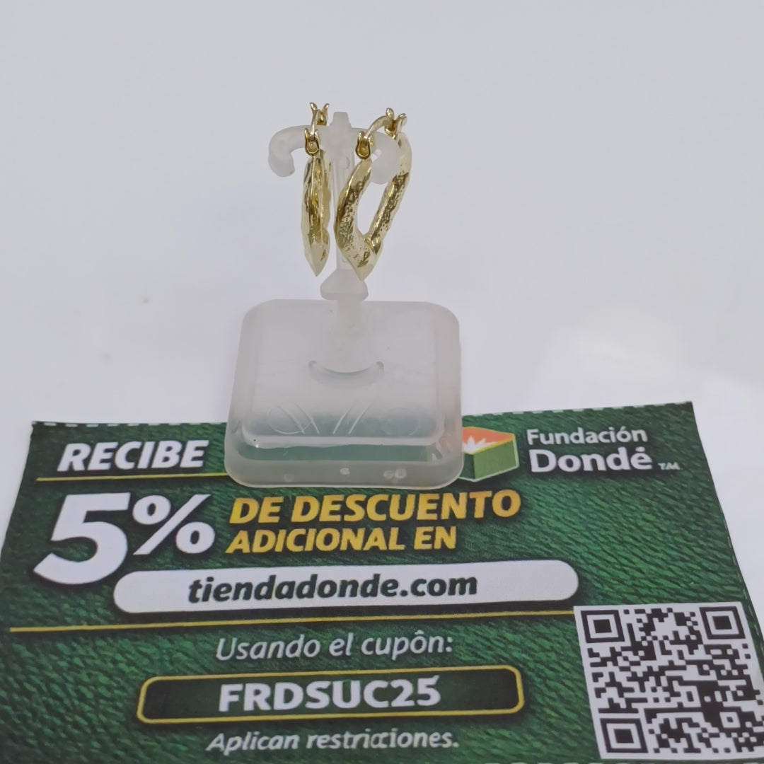 ARETES ARRACADAS 14K 1.8 GR (NUEVO)