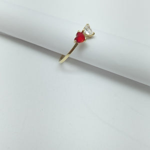 ANILLOS C PIEDRAS COLOR 14K TALLA 8 1.12 GR (NUEVO)