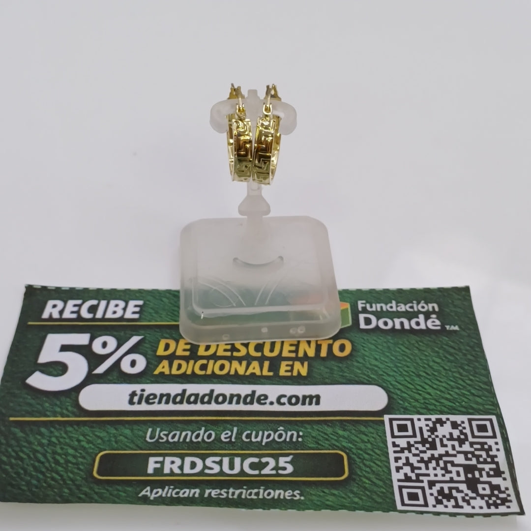 ARETES ARRACADAS FIG GRECAS 14K 1.7 GR (NUEVO)