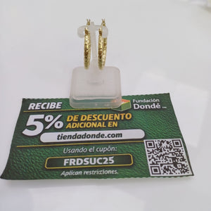 ARETES ARRACADAS LABRADAS 14K 3.2 GR (NUEVO)