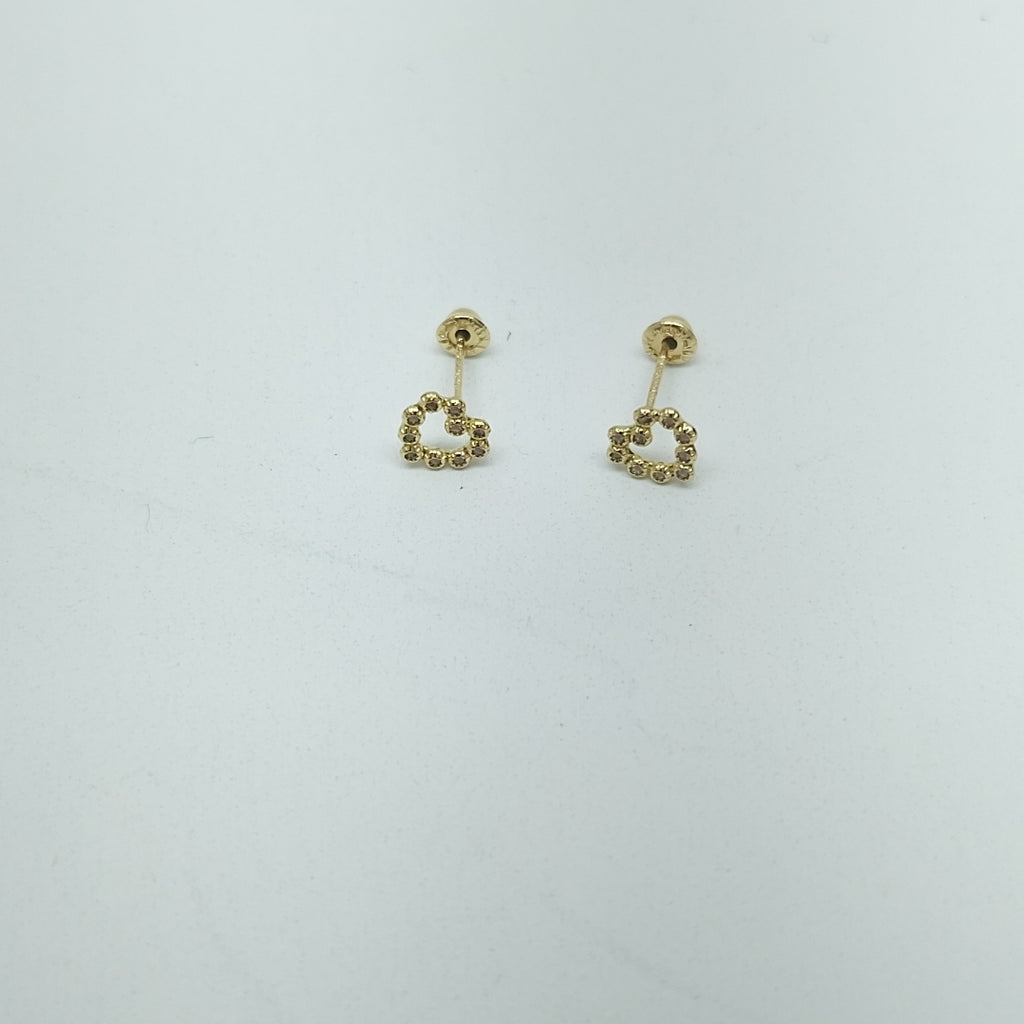 BROQUELES BROQUEL FIG CORAZON 14K 0.23 GR (NUEVO)