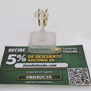 ARETES ARRACADAS TRENZADAS 14K 18 1.6 GR (NUEVO)
