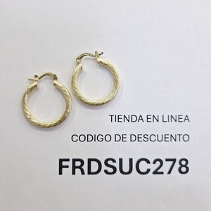 ARETES TEJIDO ARRACADAS ASTRIADAS 14K 3 GR (NUEVO)
