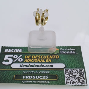 ARETES ARRACADA LISA 14K 1.8 GR (NUEVO)