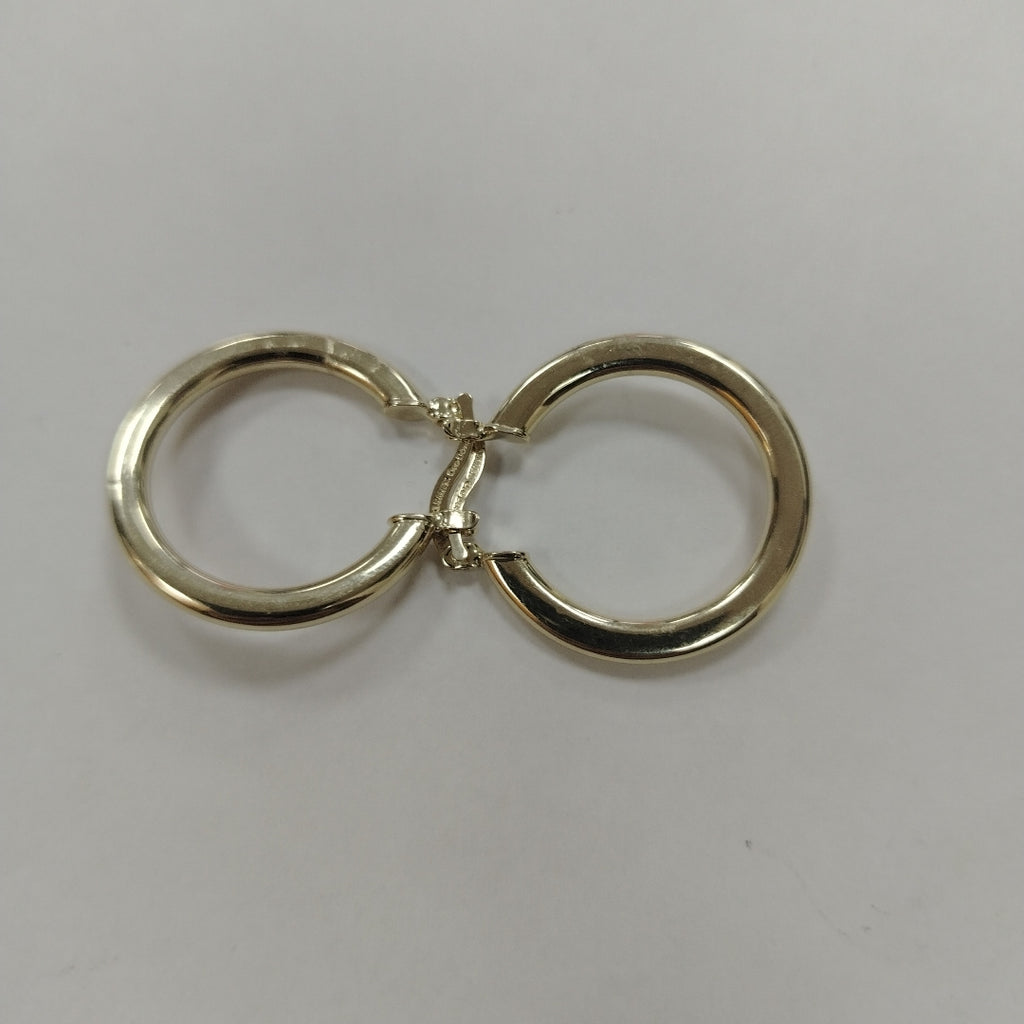 ARETES TEJIDO ARRACADA LISA 14K 2.1 GR (NUEVO)