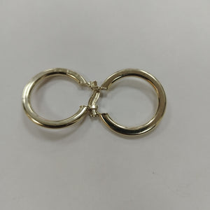 ARETES TEJIDO ARRACADA LISA 14K 2.1 GR (NUEVO)