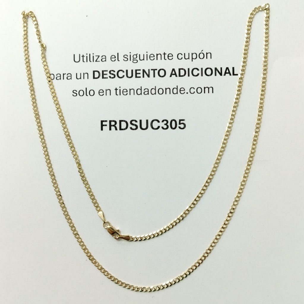 CADENA BARBADA 14K 60 CM 6 GR (NUEVO)