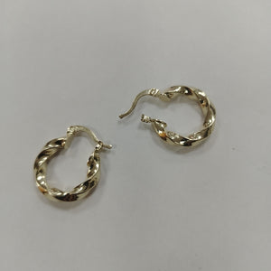 ARETES ARRACADA TORZAL 14K 1.9 GR (NUEVO)