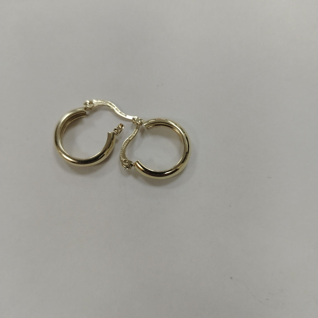 ARETES TEJIDO ARRACADAS LISAS 14K 2.2 GR (NUEVO)