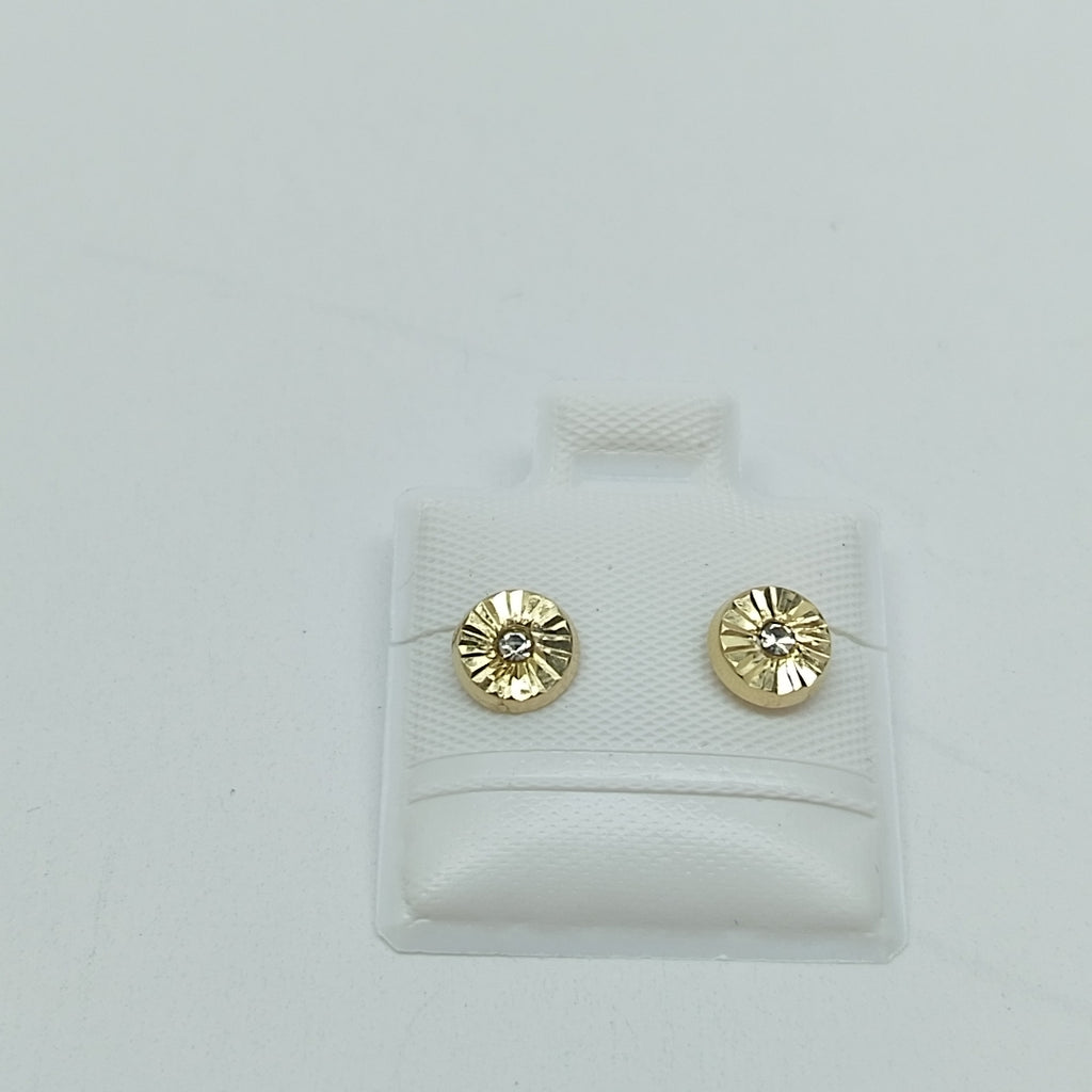 BROQUELES BROQUEL FIG BOTON C CIRCONIA 14K 0.2916 GR (NUEVO)
