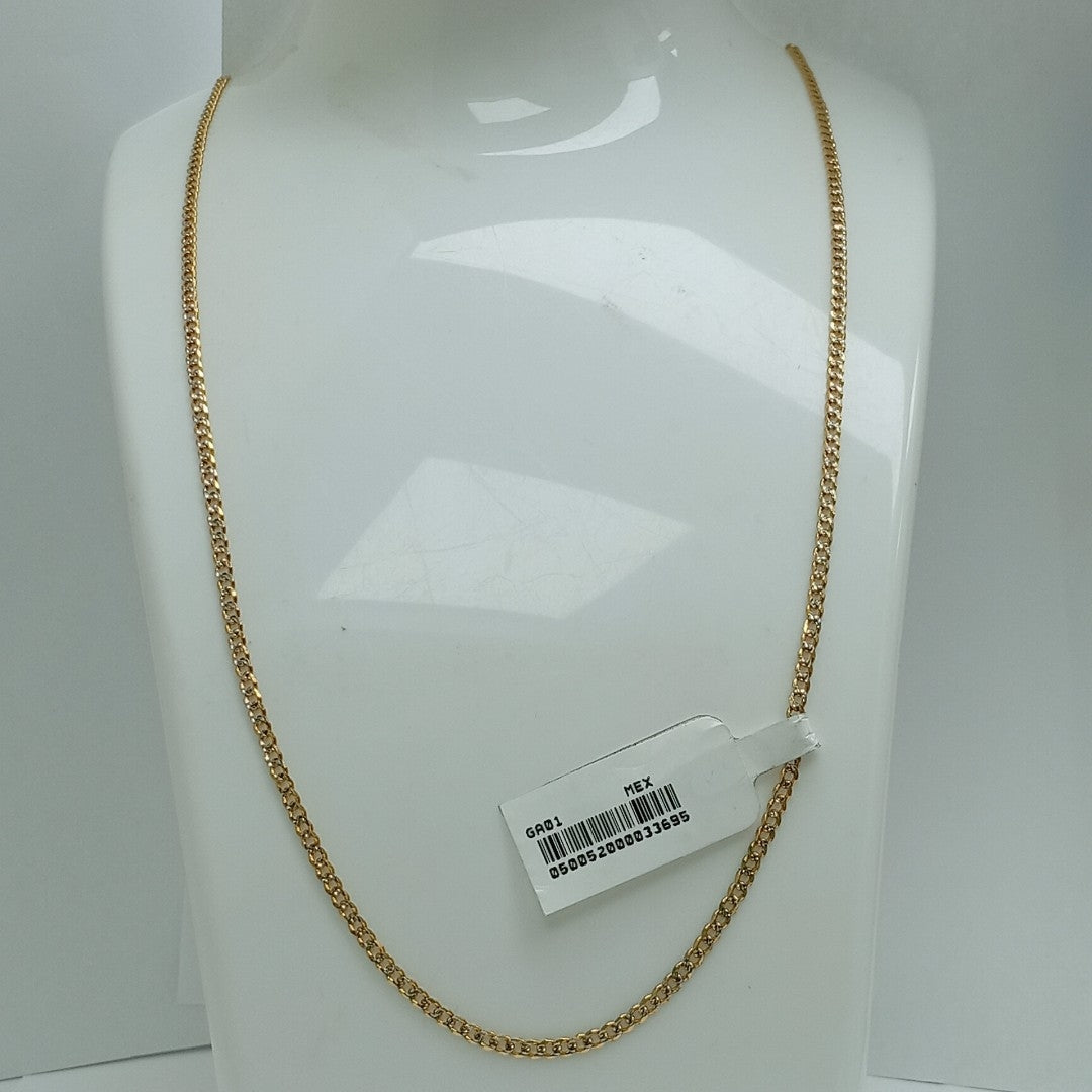 CADENAS BARBADA DIAMANTADA ORO 14K 60 CM 6.1 GR (NUEVO)