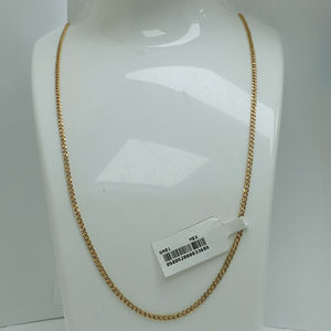 CADENAS BARBADA DIAMANTADA ORO 14K 60 CM 6.1 GR (NUEVO)