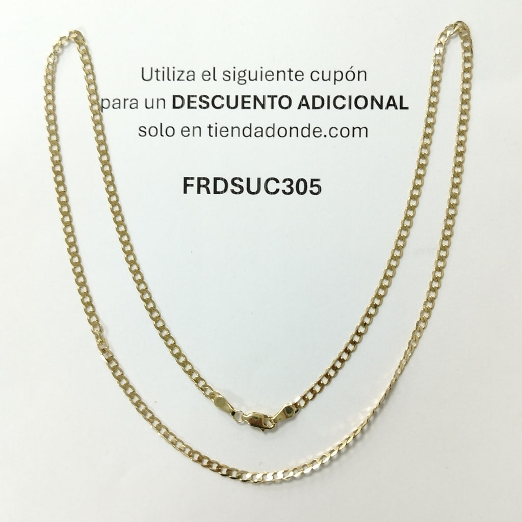 CADENA TEJIDO BARBADA 14K 60 CM 8.9 GR (NUEVO)