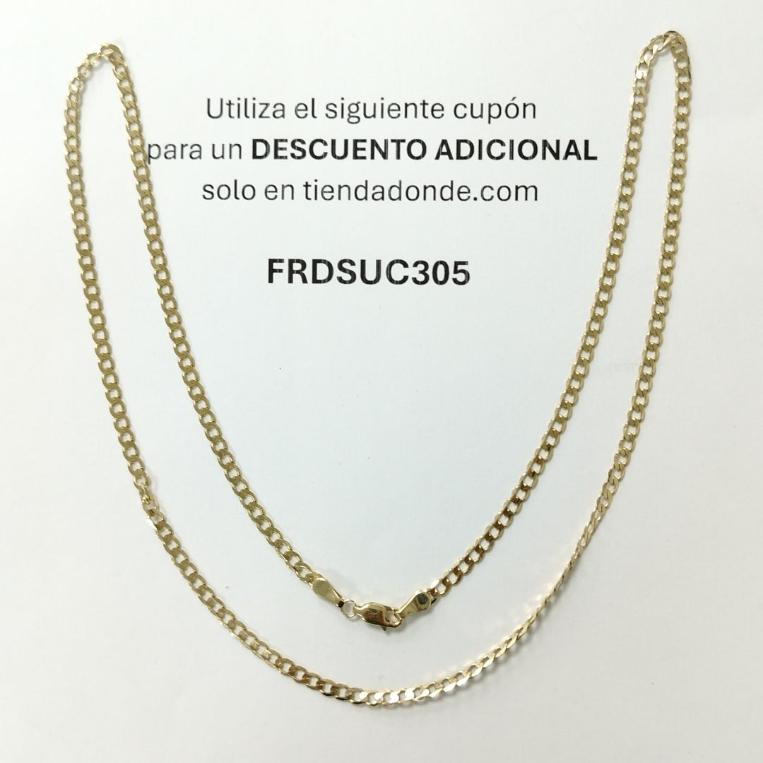 CADENA TEJIDO BARBADA 14K 60 CM 8.9 GR (NUEVO)