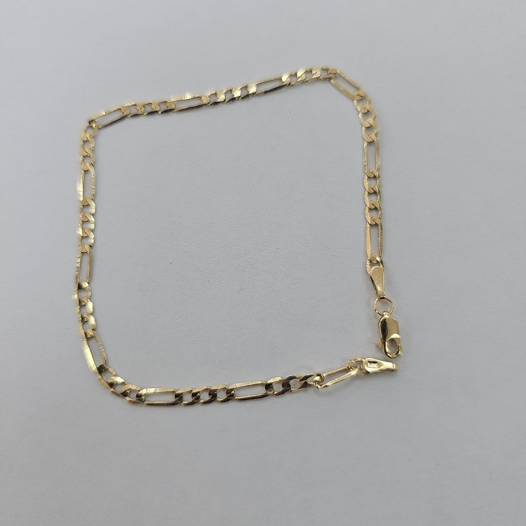 PULSERA TEJIDO 3X1 14K 21 CM 3 GR (NUEVO)