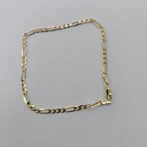 PULSERA TEJIDO 3X1 14K 21 CM 3 GR (NUEVO)