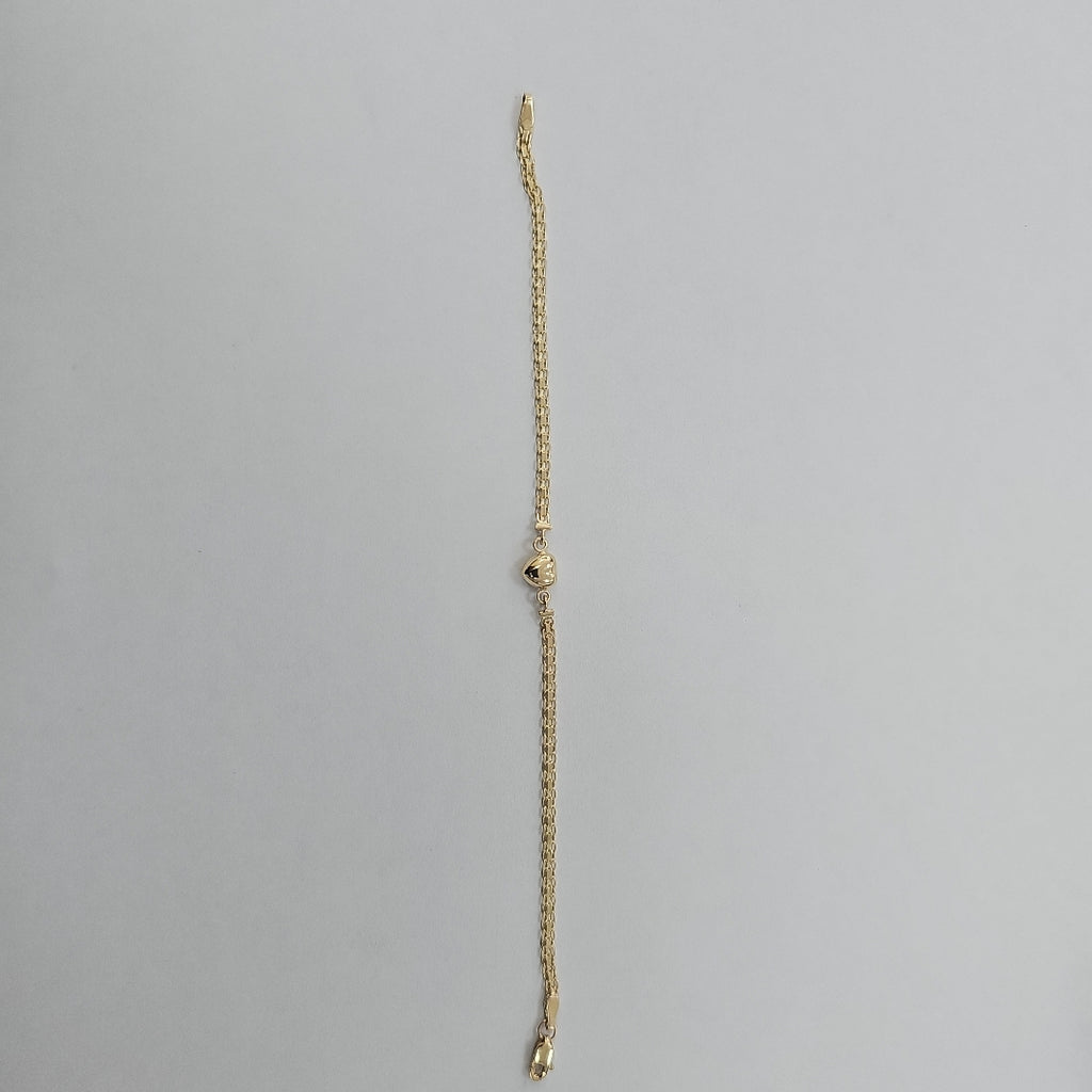 PULSERA ESPECIAL C CORAZON 14K 18 CM 2.7 GR (NUEVO)