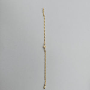 PULSERA ESPECIAL C CORAZON 14K 18 CM 2.7 GR (NUEVO)