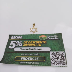 DIJE TEJIDO ESTRELLA DE DAVID 14K 0.5 GR (NUEVO)