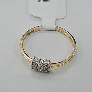 ANILLO ANILLITO C CIRCONIAS 14K 8 TALLA 1.3 GR (NUEVO)