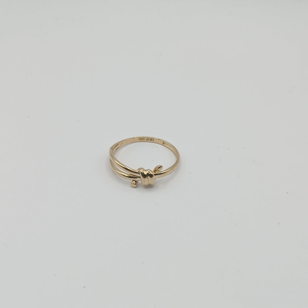ANILLO ANILLITO C NUDO 14K 9.5 TALLA 2.1 GR (NUEVO)