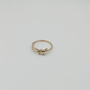 ANILLO ANILLITO C NUDO 14K 9.5 TALLA 2.1 GR (NUEVO)