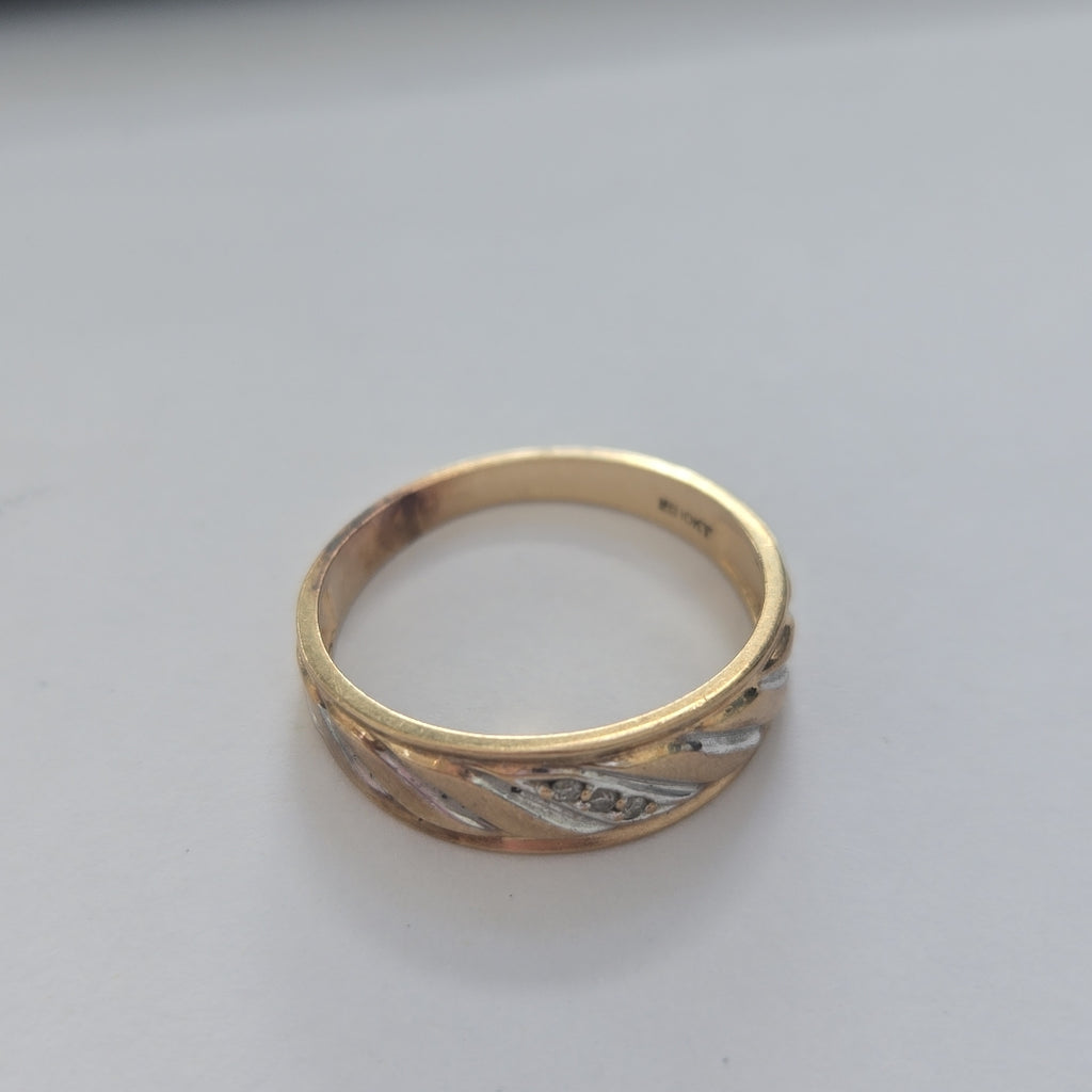 ANILLO ORO, RODIADO 10 K 3.5 GRMS (SEMINUEVO)