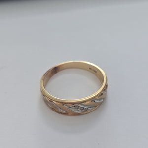 ANILLO ORO, RODIADO 10 K 3.5 GRMS (SEMINUEVO)