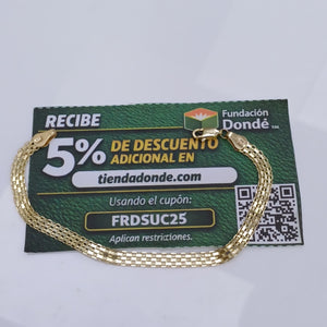 PULSERA ESPECIAL 14K 18 CM 4.4 GR (NUEVO)