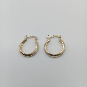 ARETES TEJIDO ARRACADA SATINADA 14K 2.6 GR (NUEVO)