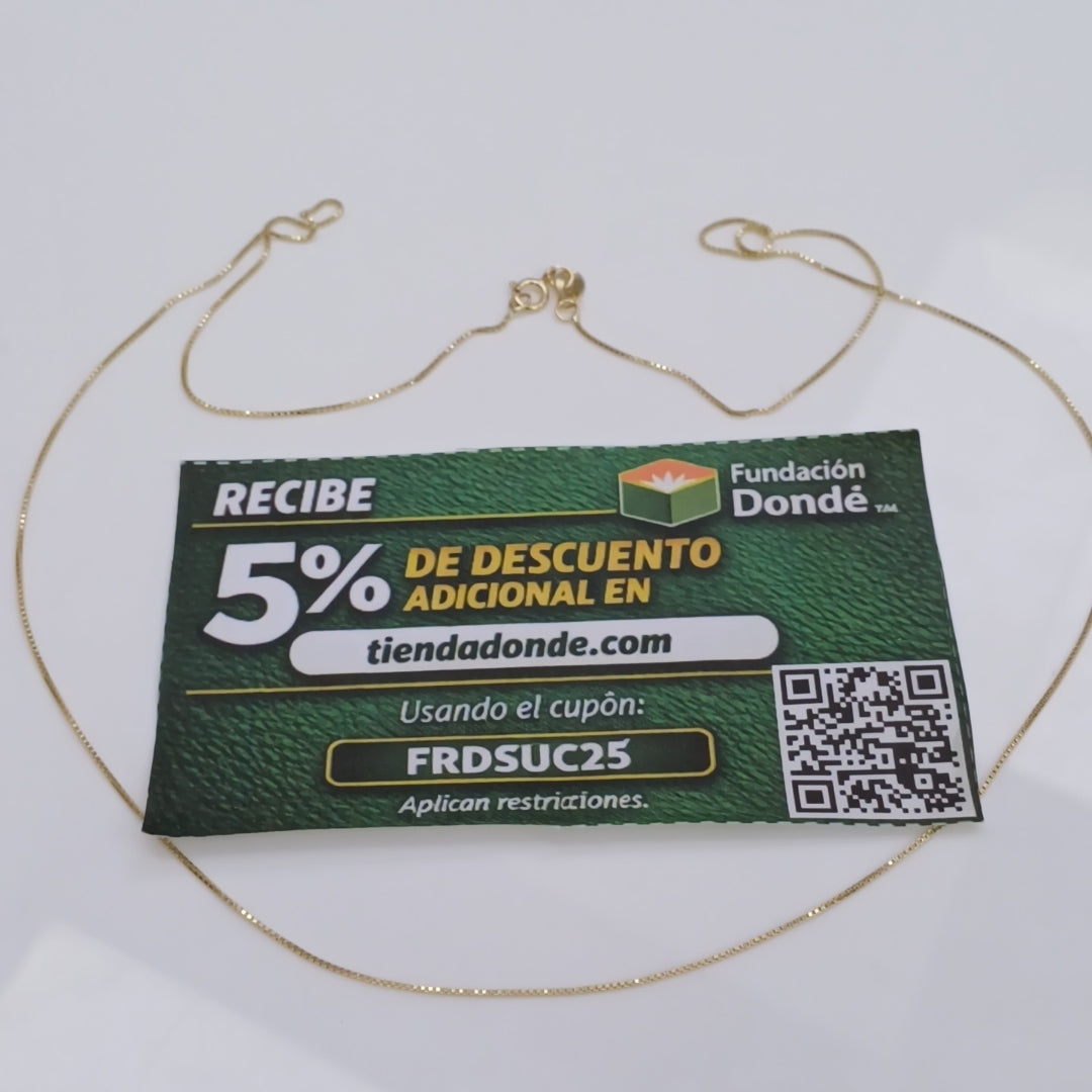CADENA VENECIANO 14K 55 CM 1.8 GR (NUEVO)
